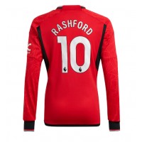 Camisa de time de futebol Manchester United Marcus Rashford #10 Replicas 1º Equipamento 2023-24 Manga Comprida